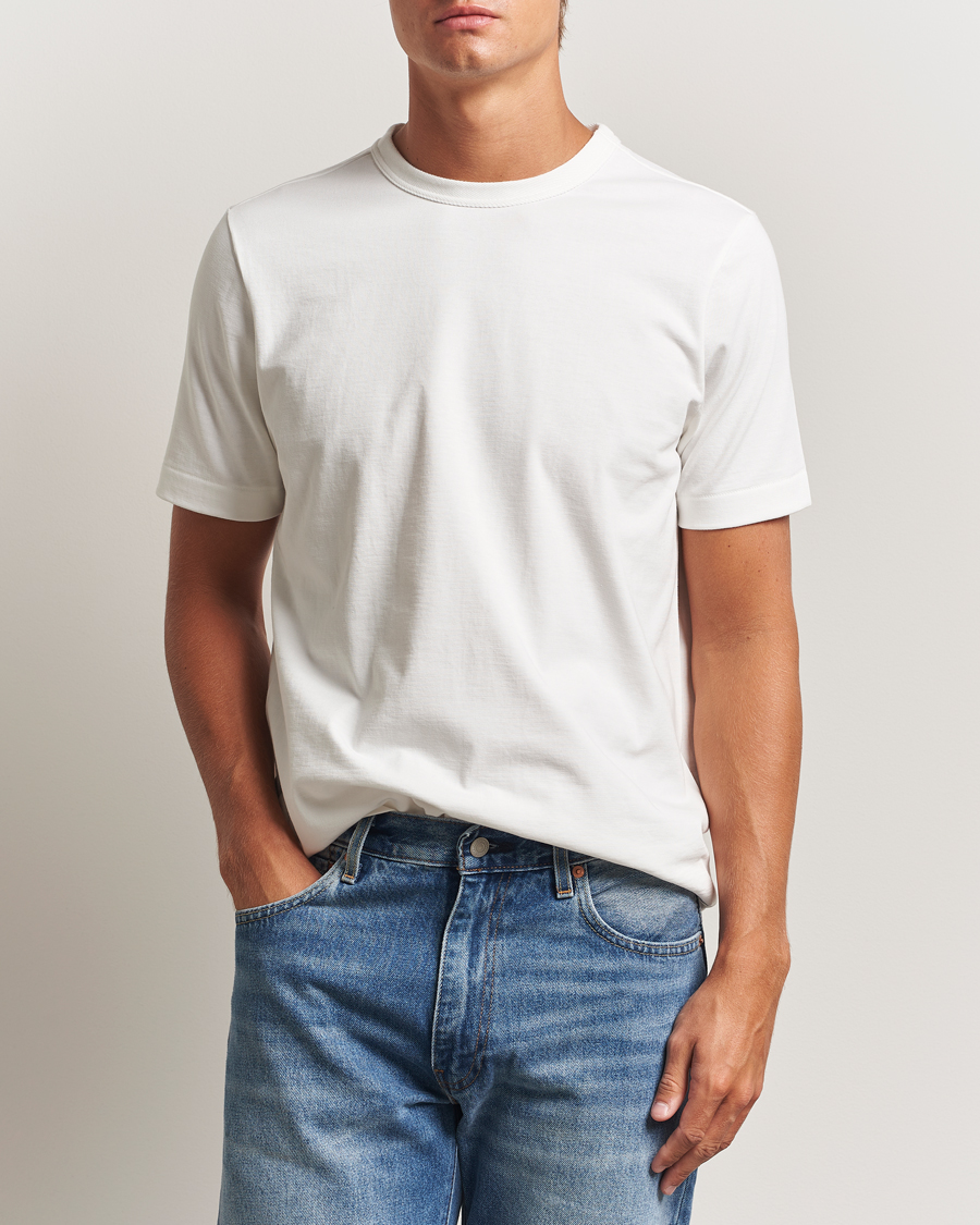 Herr | T-Shirts | Merz b. Schwanen | Relaxed Fit Loopwheeled T-Shirt White