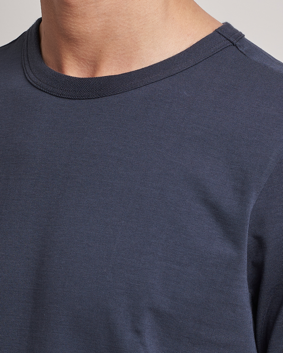 Herr | T-Shirts | Merz b. Schwanen | Relaxed Loopwheeled Sturdy Tee Navy
