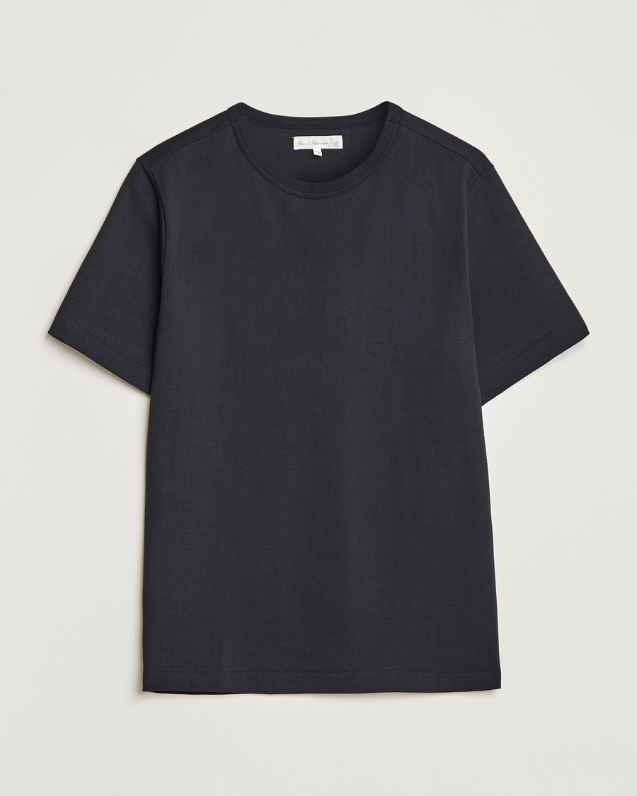 Herr | T-Shirts | Merz b. Schwanen | Relaxed Fit Loopwheeled T-Shirt Charcoal