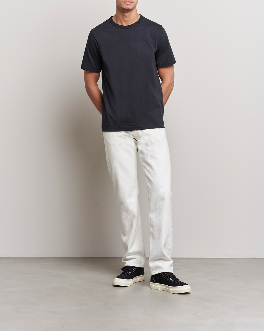 Herr | T-Shirts | Merz b. Schwanen | Relaxed Loopwheeled Sturdy T-Shirt Charcoal