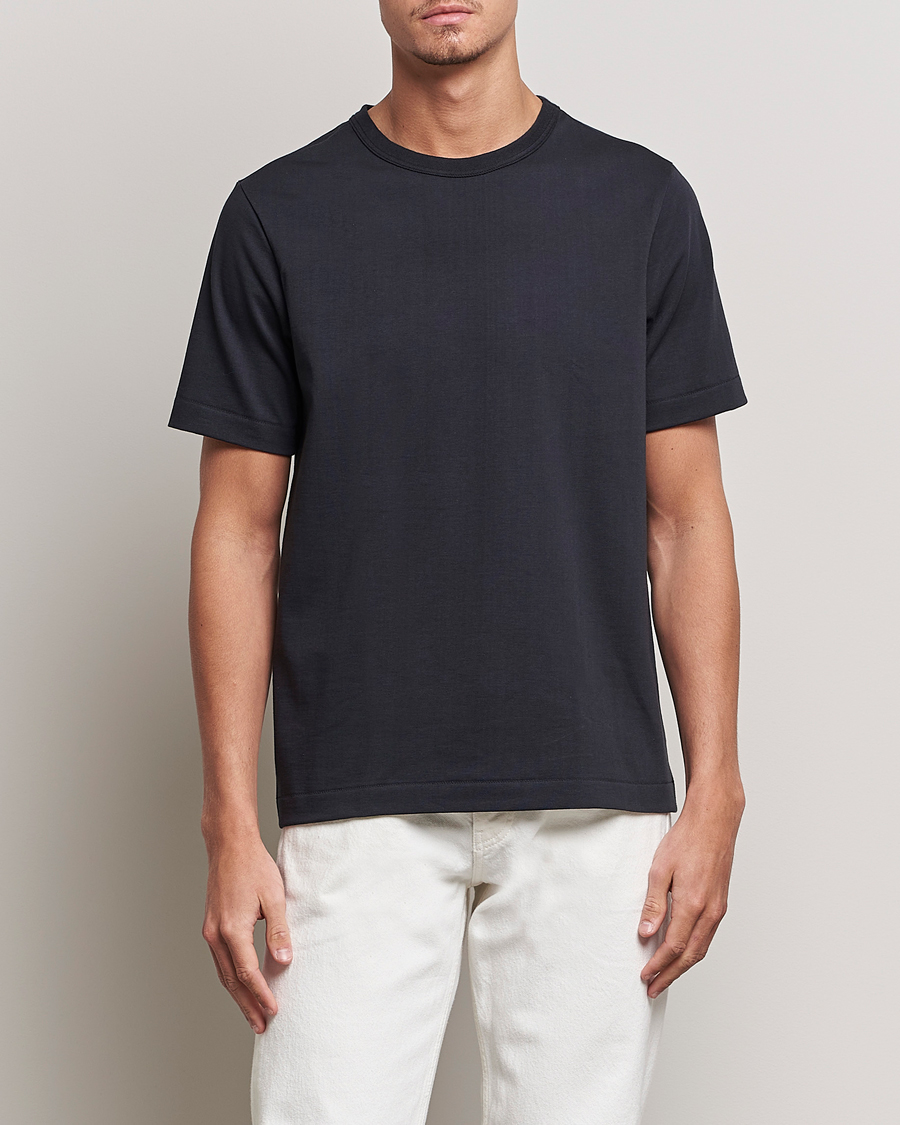 Herr | T-Shirts | Merz b. Schwanen | Relaxed Loopwheeled Sturdy T-Shirt Charcoal