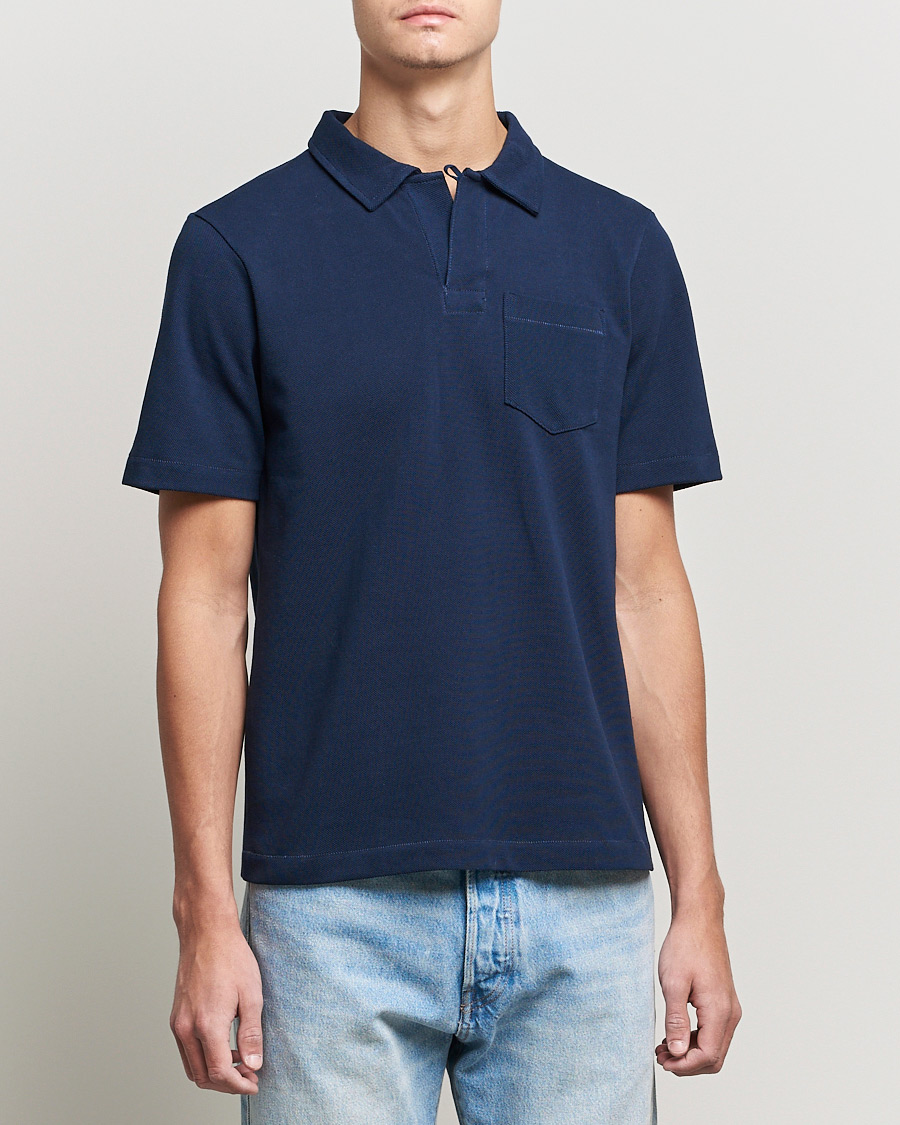 Herr | Contemporary Creators | Merz b. Schwanen | Organic Cotton Washed Polo Ink Blue