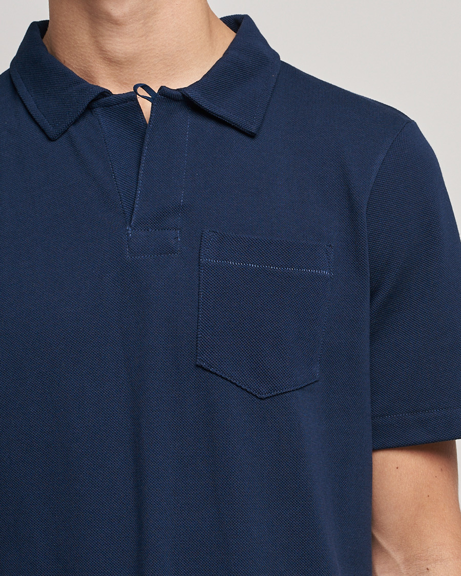 Herr | Pikéer | Merz b. Schwanen | Organic Cotton Washed Polo Ink Blue