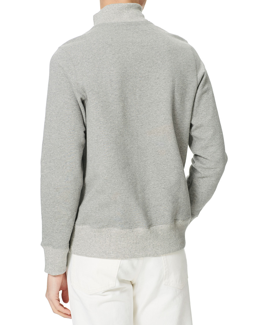 Herr | Tröjor | Merz b. Schwanen | Organic Cotton Half Zip Sweat Grey Mel