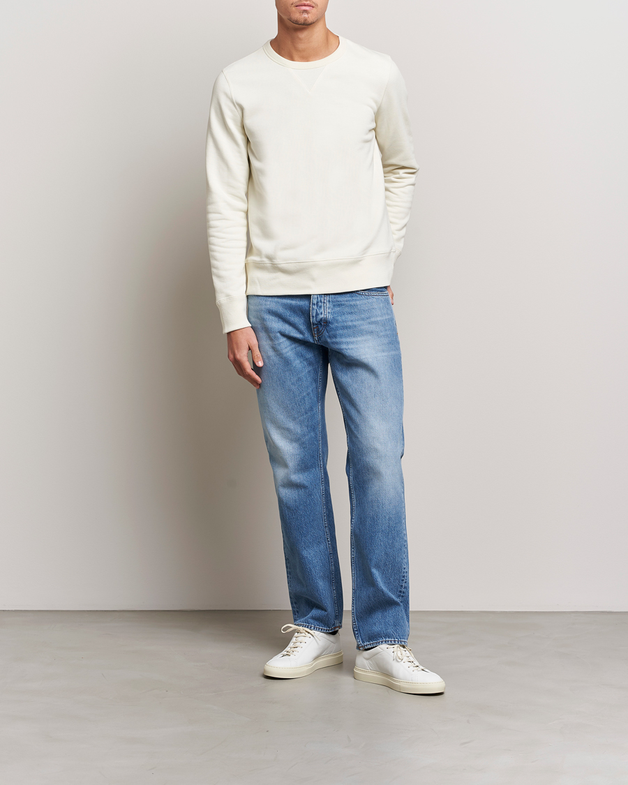 Herr | Tröjor | Merz b. Schwanen | Organic Cotton Crew Neck Sweat Oat