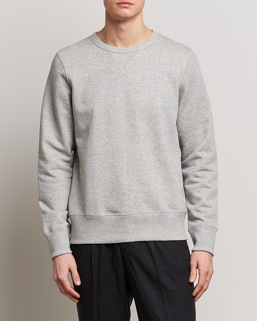 Herr | Merz b. Schwanen | Merz b. Schwanen | Organic Cotton Crew Neck Sweat Grey Mel