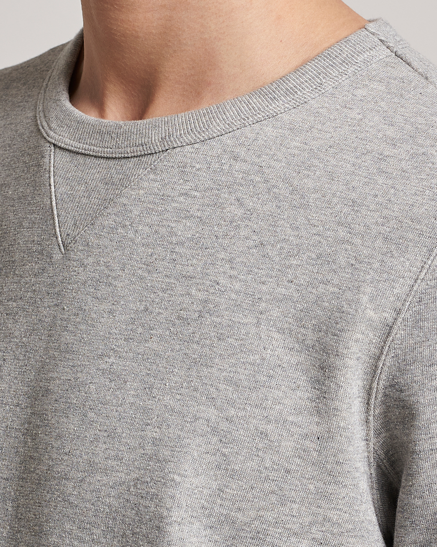 Herr | Tröjor | Merz b. Schwanen | Organic Cotton Crew Neck Sweat Grey Mel