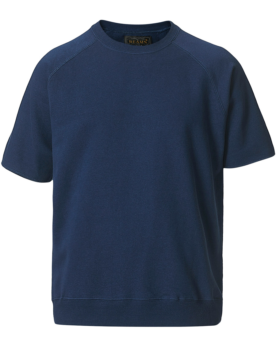 Herr | T-Shirts | BEAMS PLUS | Short Sleeve Cut Off Tee Navy