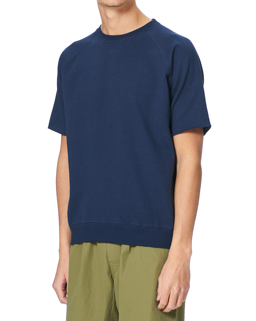 Herr | T-Shirts | BEAMS PLUS | Short Sleeve Cut Off Tee Navy