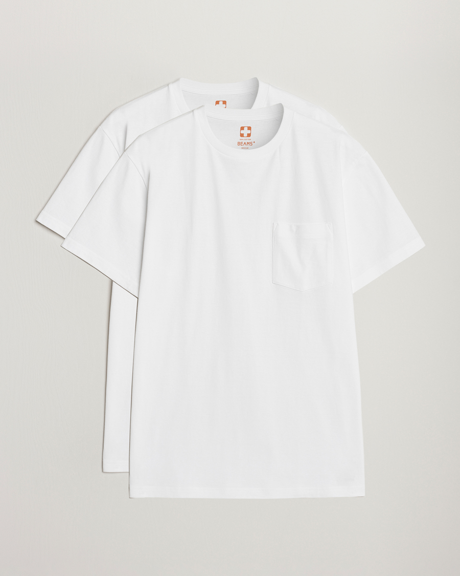 Herr | T-Shirts | BEAMS PLUS | 2-Pack Short Sleeve Pocket Tee White