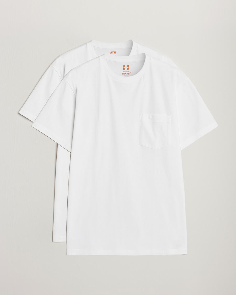 Herr | T-Shirts | BEAMS PLUS | 2-Pack Pocket T-Shirt White