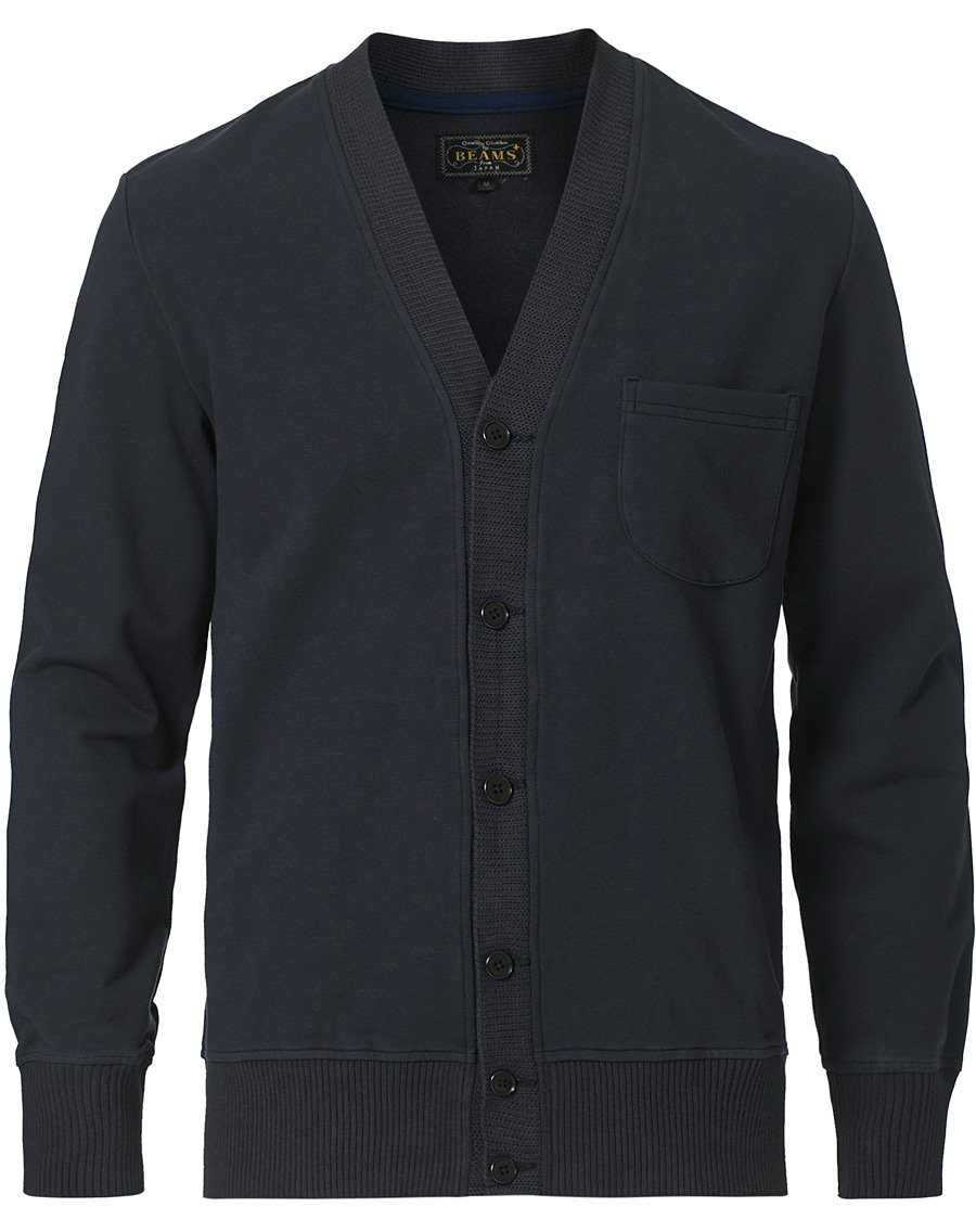Herr | Tröjor | BEAMS PLUS | Cardigan Sweater Navy