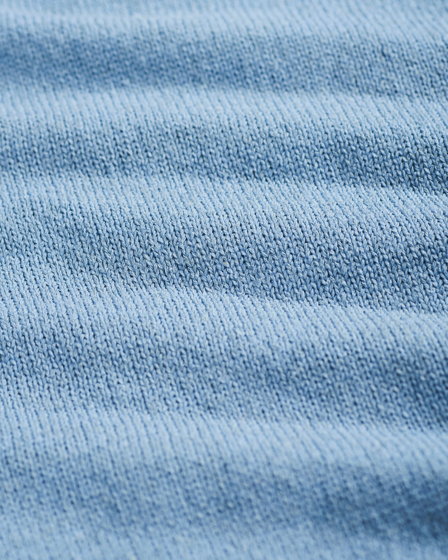 Herr | Tröjor | BEAMS PLUS | Lily Yarn Crew Neck Sax Blue