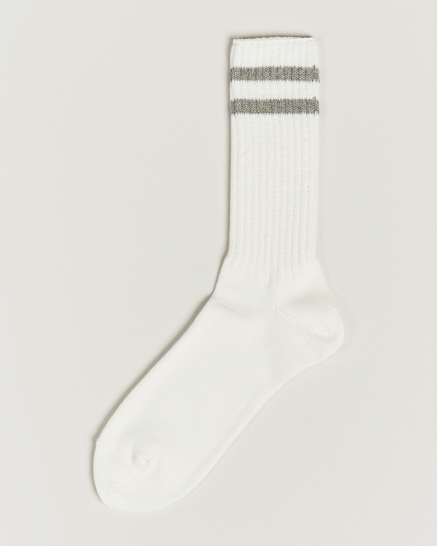 Herr | Underkläder | BEAMS PLUS | Schoolboy Socks White/Grey