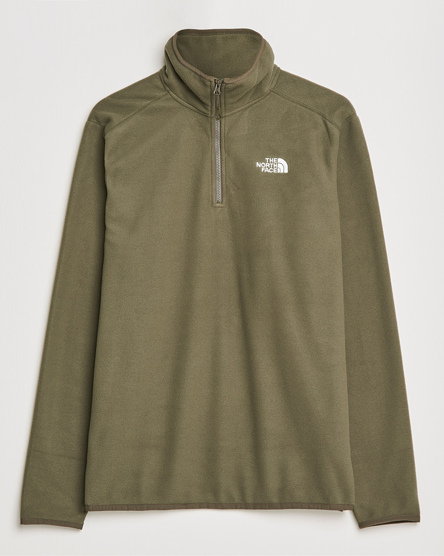 Herr | Tröjor | The North Face | 100 Glacier 1/4 Zip Taupe Green
