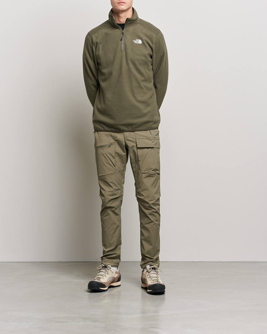 Herr | Tröjor | The North Face | 100 Glacier 1/4 Zip Taupe Green