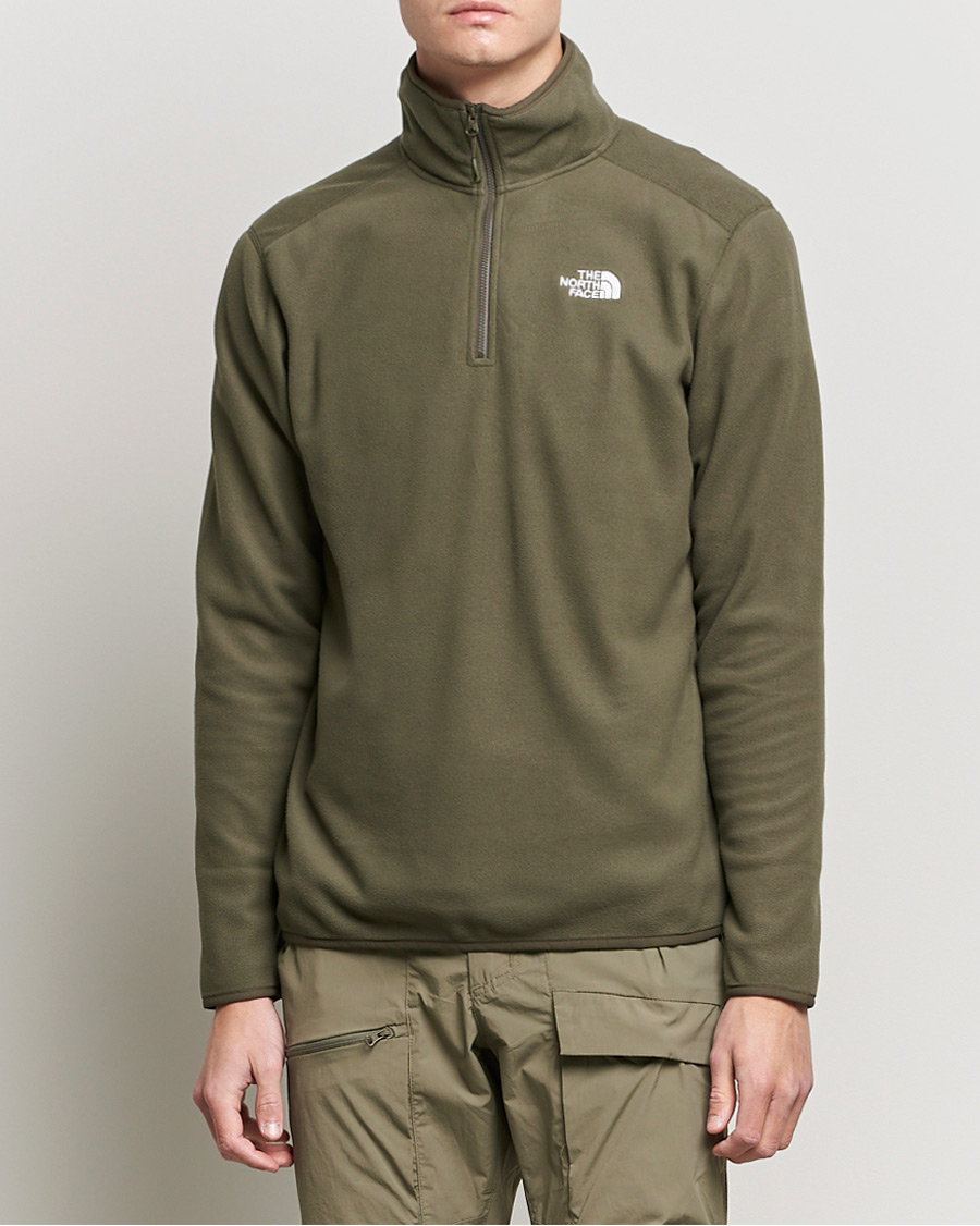 Herr | Tröjor | The North Face | 100 Glacier 1/4 Zip Taupe Green