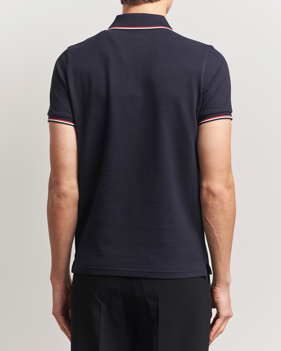 Herr | Pikéer | Moncler | Contrast Rib Polo Navy