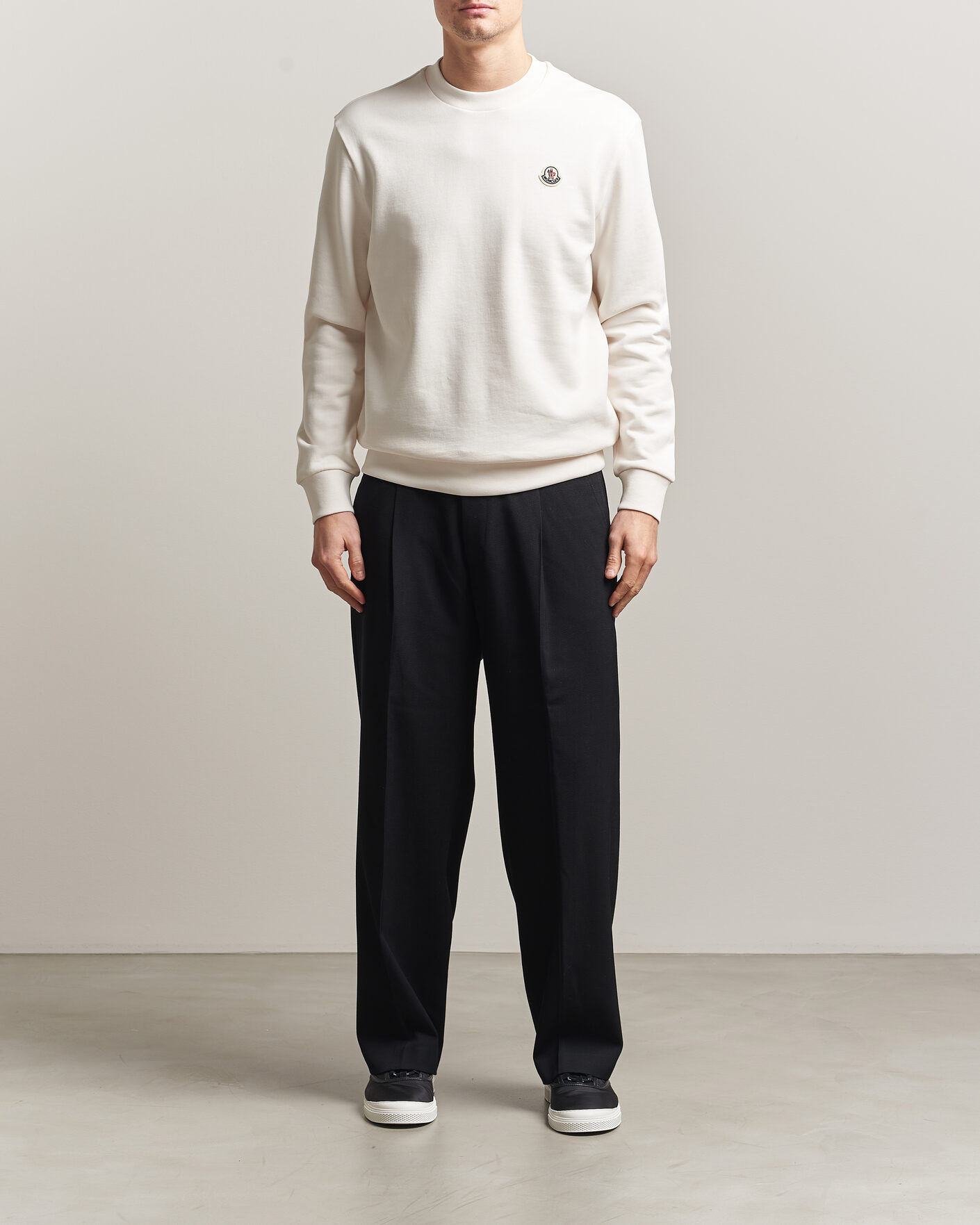 Herr | Tröjor | Moncler | Logo Sweatshirt White