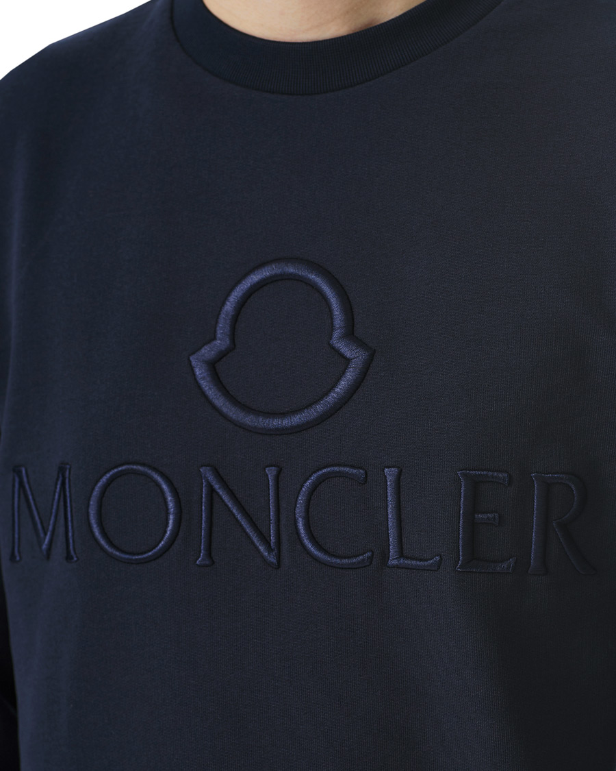 Herr | Tröjor | Moncler | Embroidered Logo Sweatshirt Navy