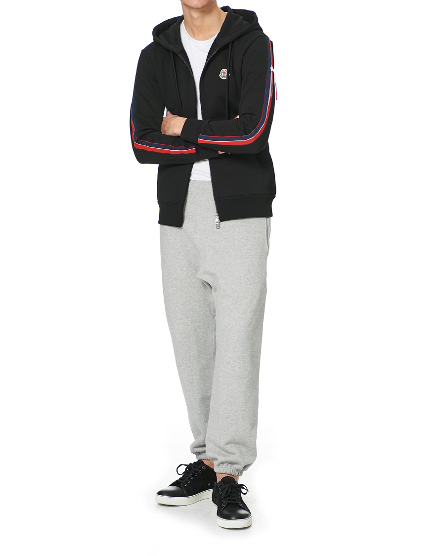 Herr | Tröjor | Moncler | Tape Logo Zip Hoodie Black