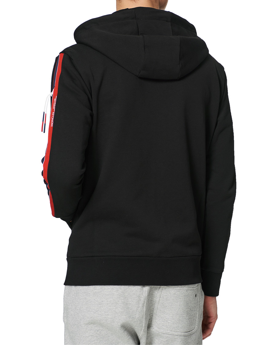 Herr | Tröjor | Moncler | Tape Logo Zip Hoodie Black
