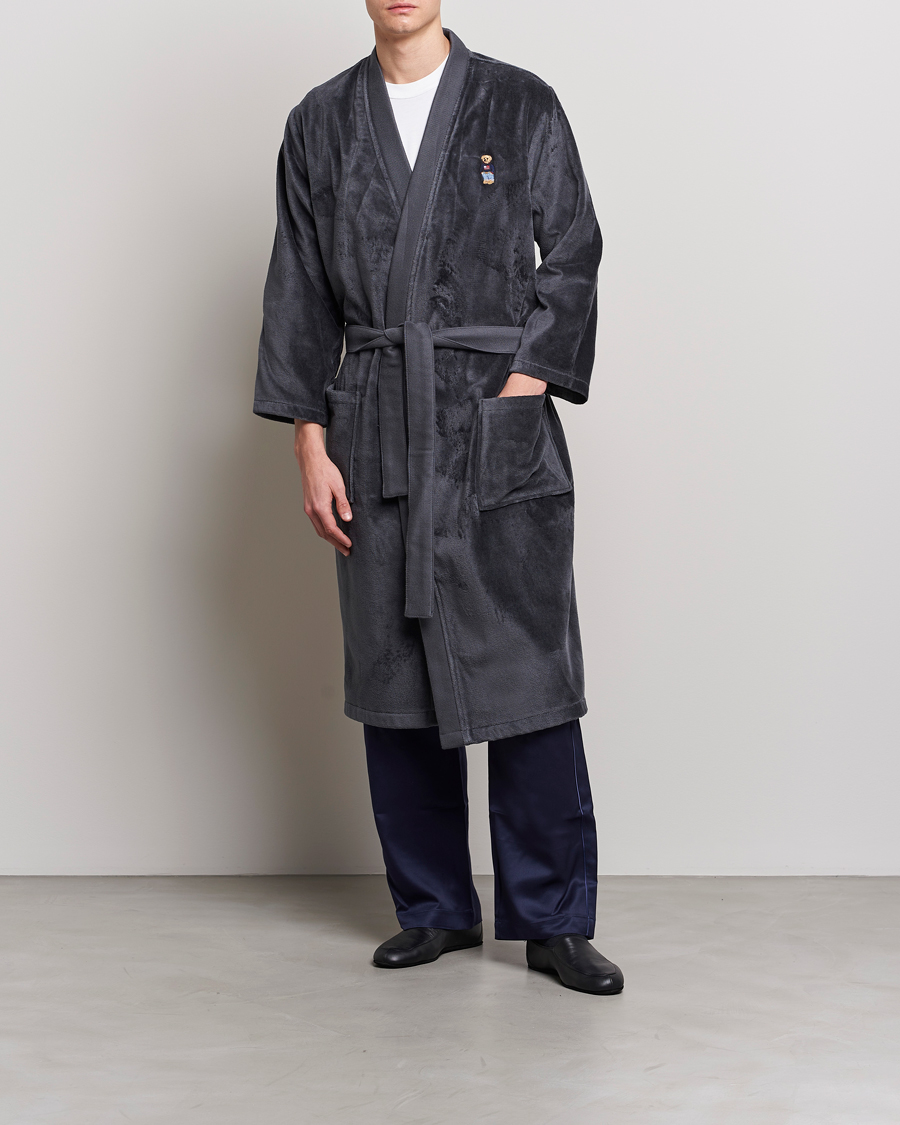Herr | Pyjamas & Morgonrockar | Ralph Lauren Home | Flag Sweater Bear Bathrobe Charcoal