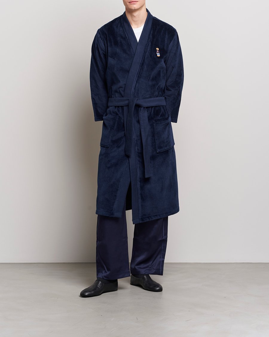 Herr | Pyjamas & Morgonrockar | Ralph Lauren Home | Flag Sweater Bear Bathrobe Navy
