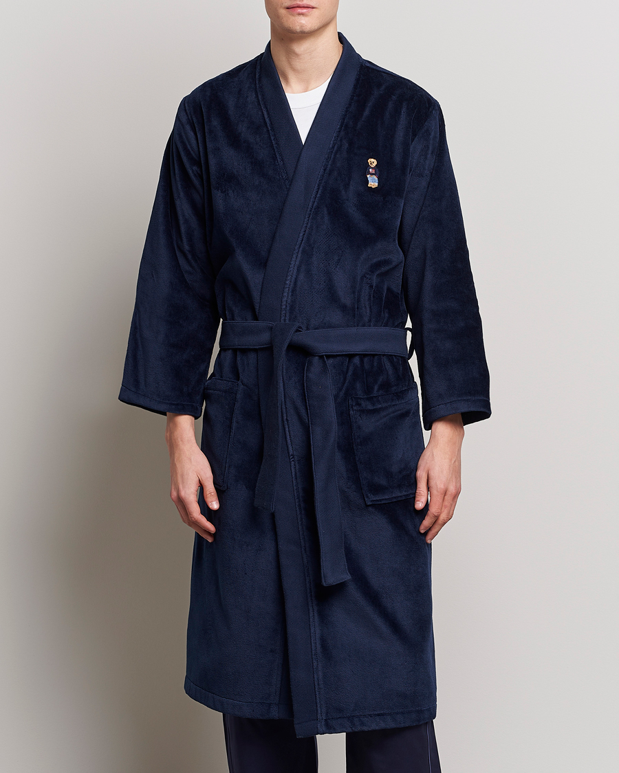Herr | Loungewear | Ralph Lauren Home | Flag Sweater Bear Bathrobe Navy