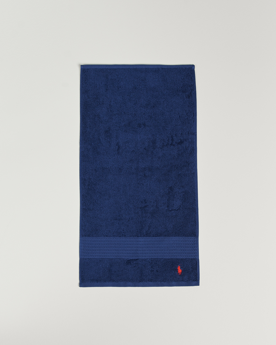 Herr | Ralph Lauren Home Polo Player Guest Towel 40x75 Marine | Ralph Lauren Home | Polo Player Guest Towel 40x75 Marine