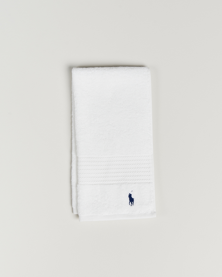 Herr | Ralph Lauren Home Polo Player Guest Towel 40x75 White | Ralph Lauren Home | Polo Player Guest Towel 40x75 White