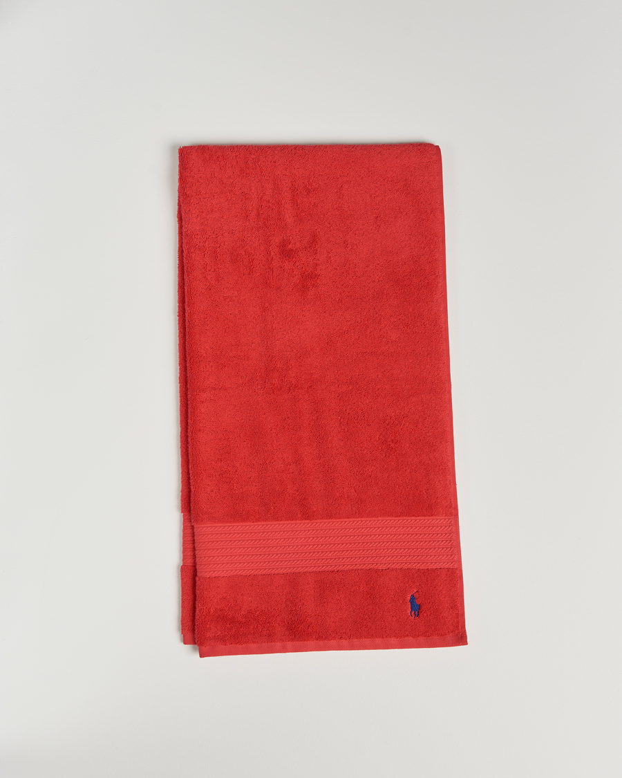 Herr | Ralph Lauren Home Polo Player Shower Towel 75x140 Red Rose | Ralph Lauren Home | Polo Player Shower Towel 75x140 Red Rose