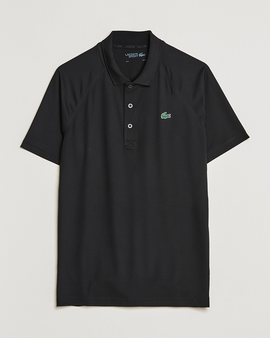 Herr | Pikéer | Lacoste Sport | Performance Ribbed Collar Polo Black