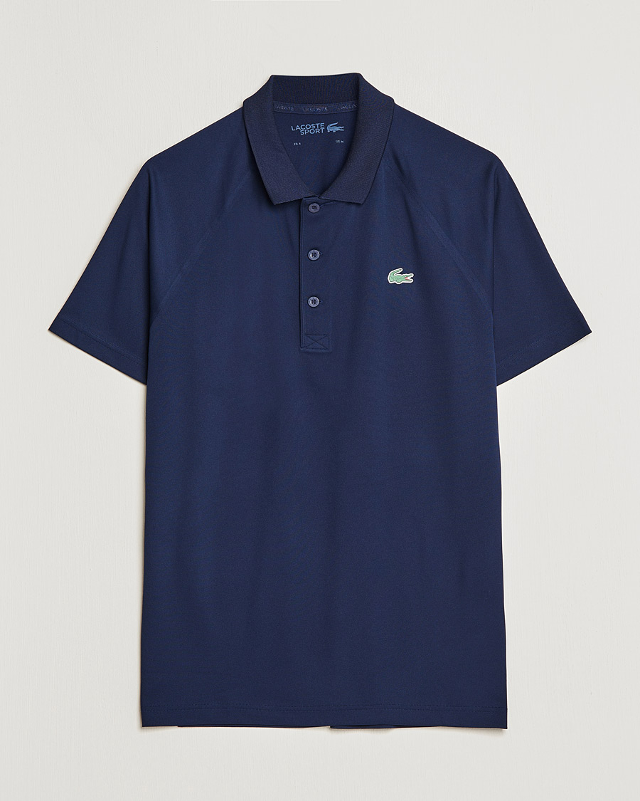 Herr | Lacoste Sport | Lacoste Sport | Performance Ribbed Collar Polo Navy