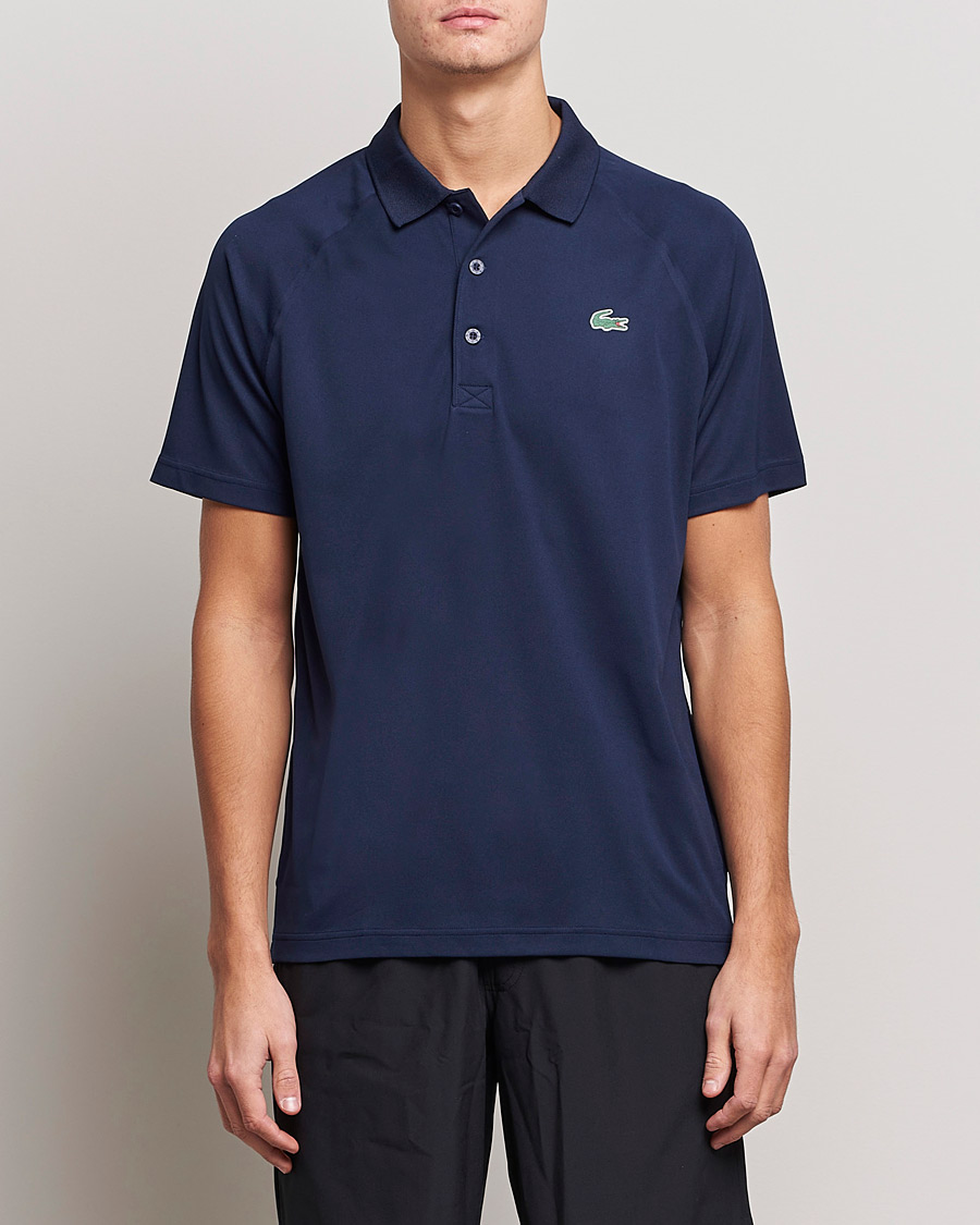 Herr | Pikéer | Lacoste Sport | Performance Ribbed Collar Polo Navy
