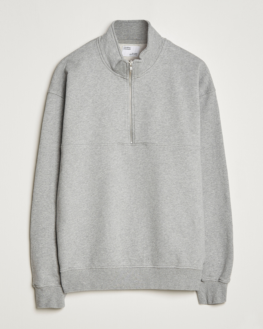 Herr | Tröjor | Colorful Standard | Classic Organic Half-Zip Heather Grey