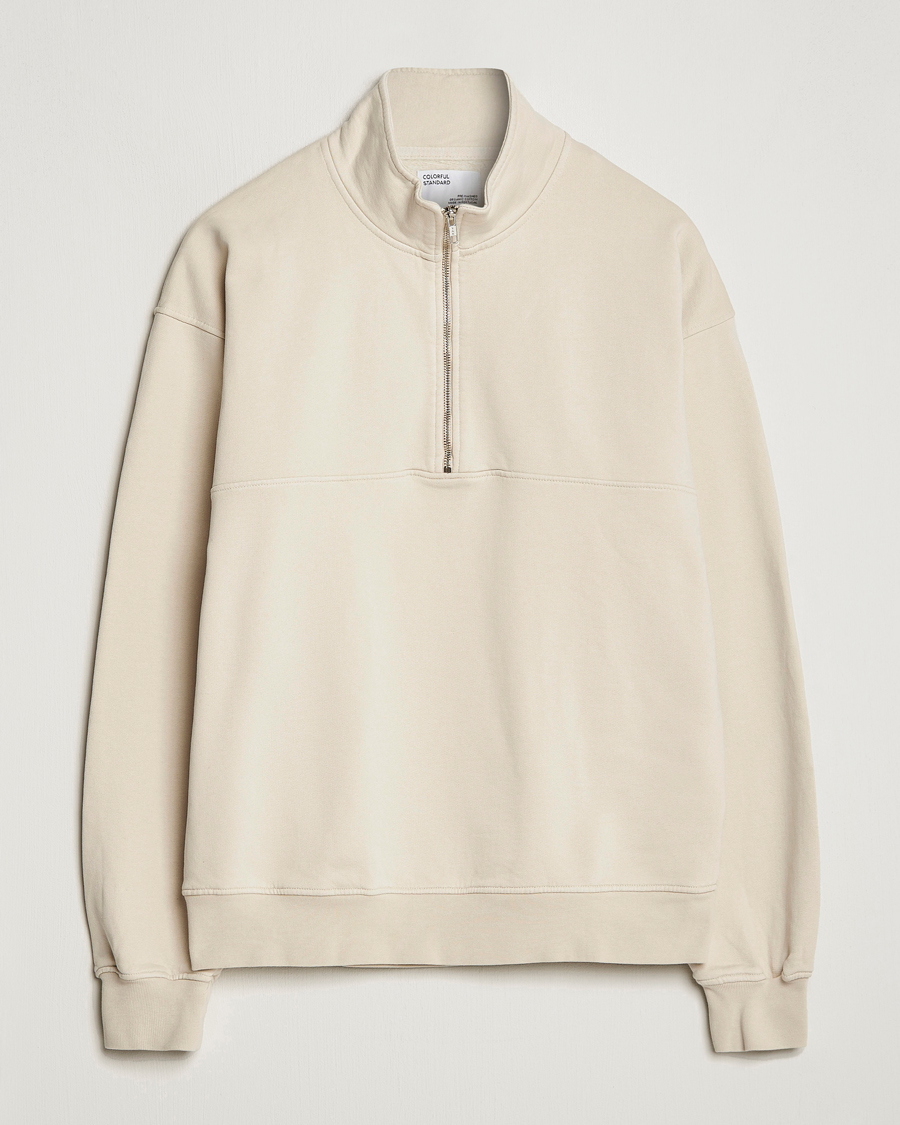 Herr | Tröjor | Colorful Standard | Classic Organic Half-Zip Ivory White