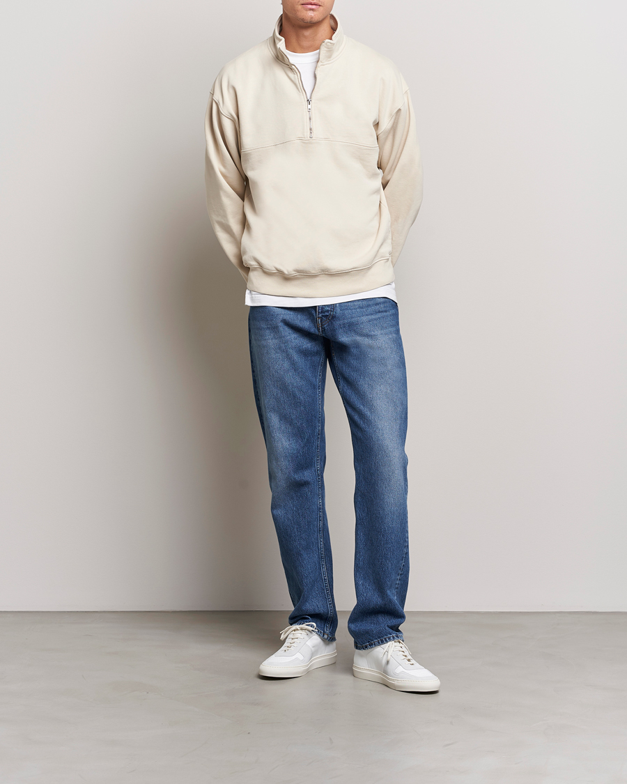 Herr | Tröjor | Colorful Standard | Classic Organic Half-Zip Ivory White