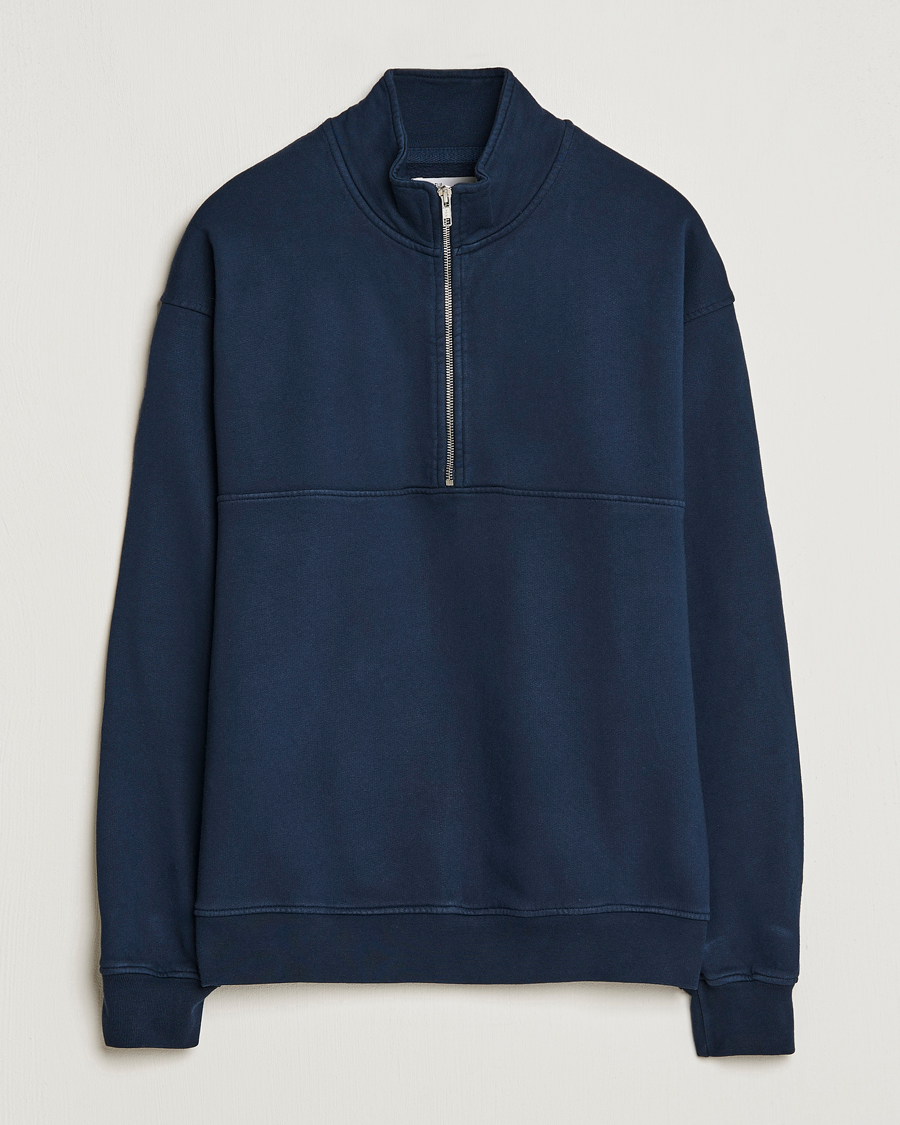 Herr | Tröjor | Colorful Standard | Classic Organic Half-Zip Navy Blue