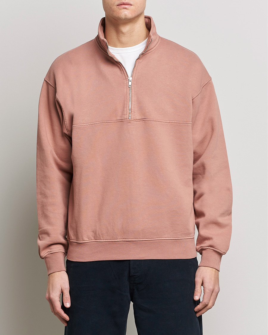 Herr | Avdelningar | Colorful Standard | Classic Organic Half-Zip Rosewood Mist