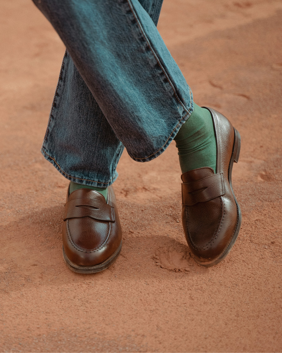 Herr | Crockett & Jones x Tärnsjö Garveri Boston Milled Grain Leather Sole Dk Brown Calf | Crockett & Jones x Tärnsjö Garveri | Boston Milled Grain Leather Sole Dk Brown Calf