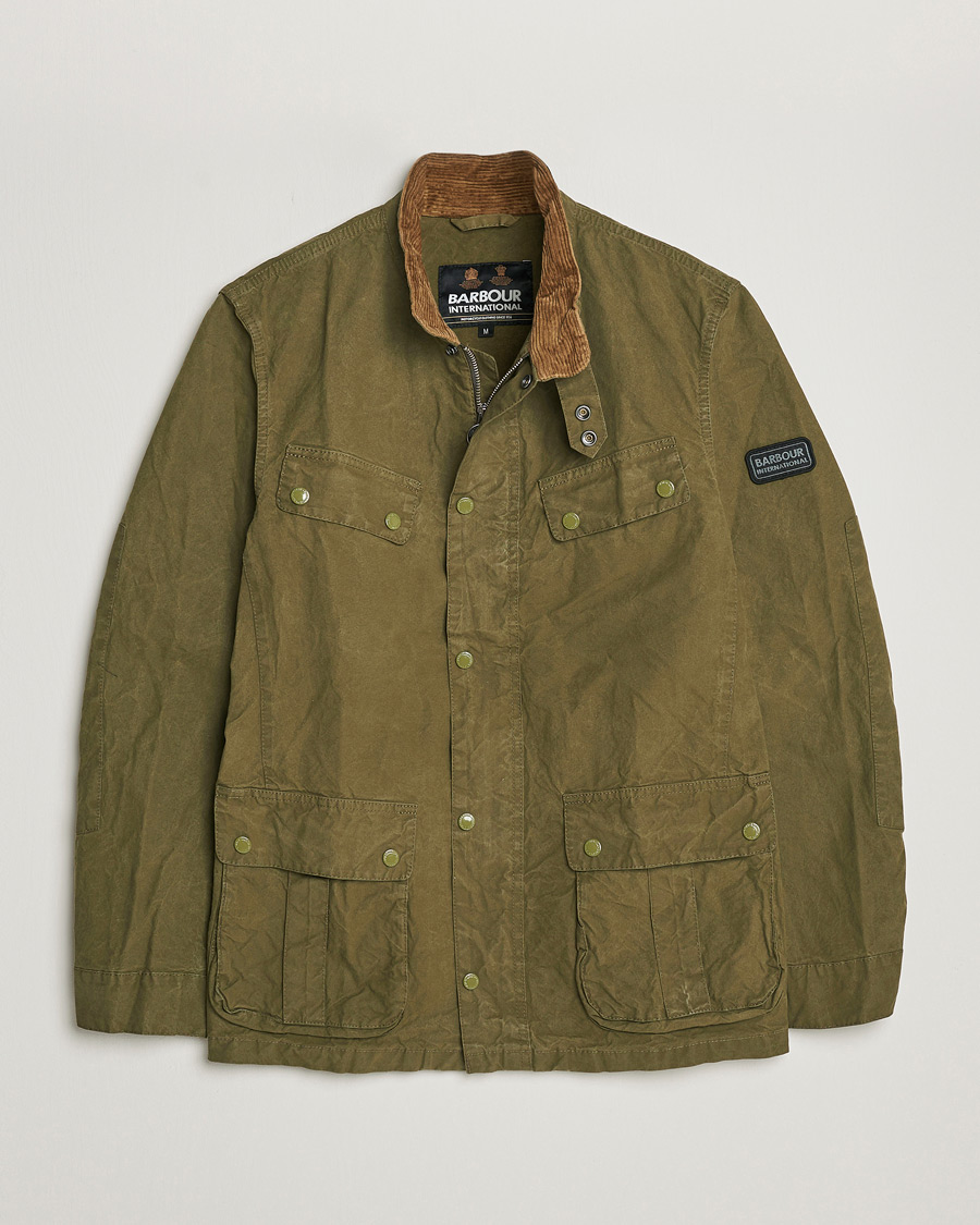 Herr | Jackor | Barbour International | Summer Wash Duke Jacket Dusky Green