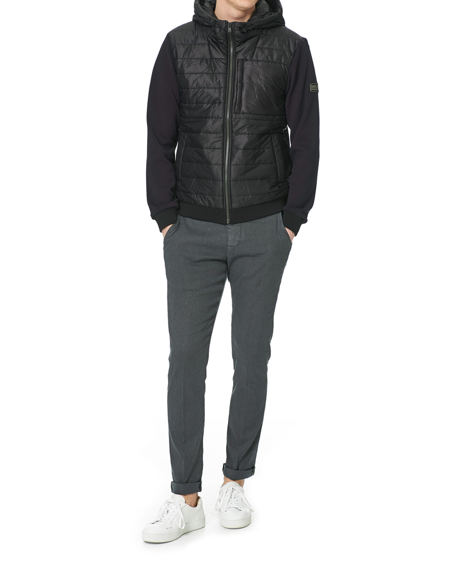 Herr | Tröjor | Barbour International | Baffle Hybrid Full Zip Sweater Black