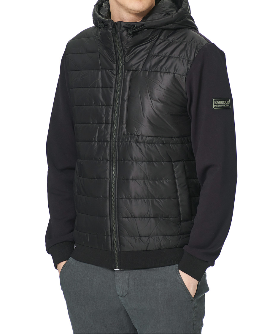 Herr | Tröjor | Barbour International | Baffle Hybrid Full Zip Sweater Black