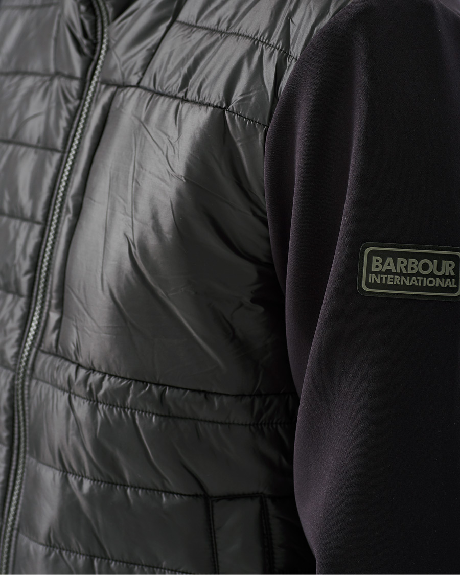 Herr | Tröjor | Barbour International | Baffle Hybrid Full Zip Sweater Black