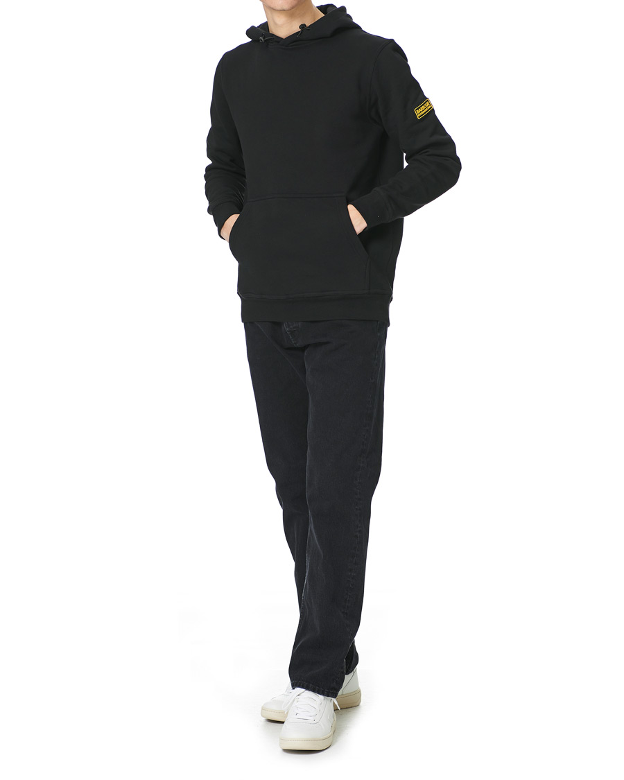 Herr | Tröjor | Barbour International | Badge Hoodie Black