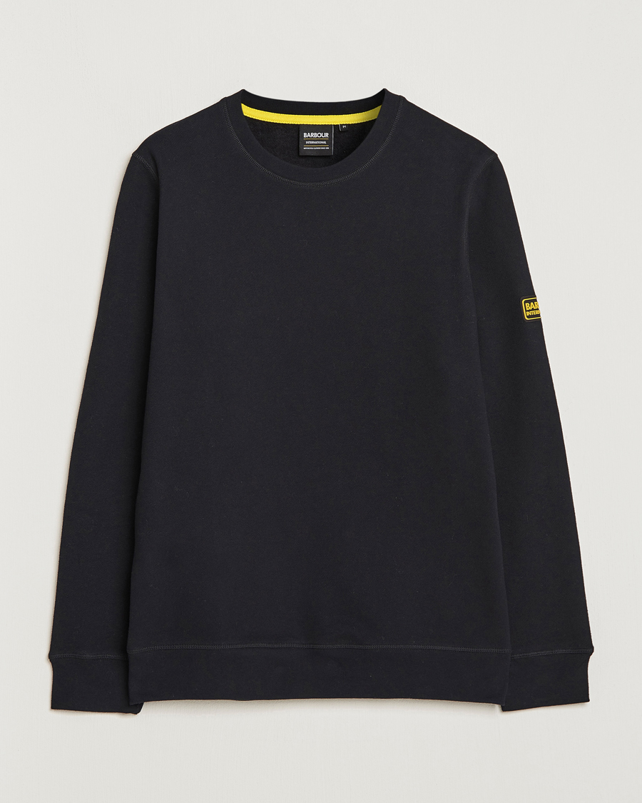 Herr | Tröjor | Barbour International | Badge Crew Neck Sweatshirt Black