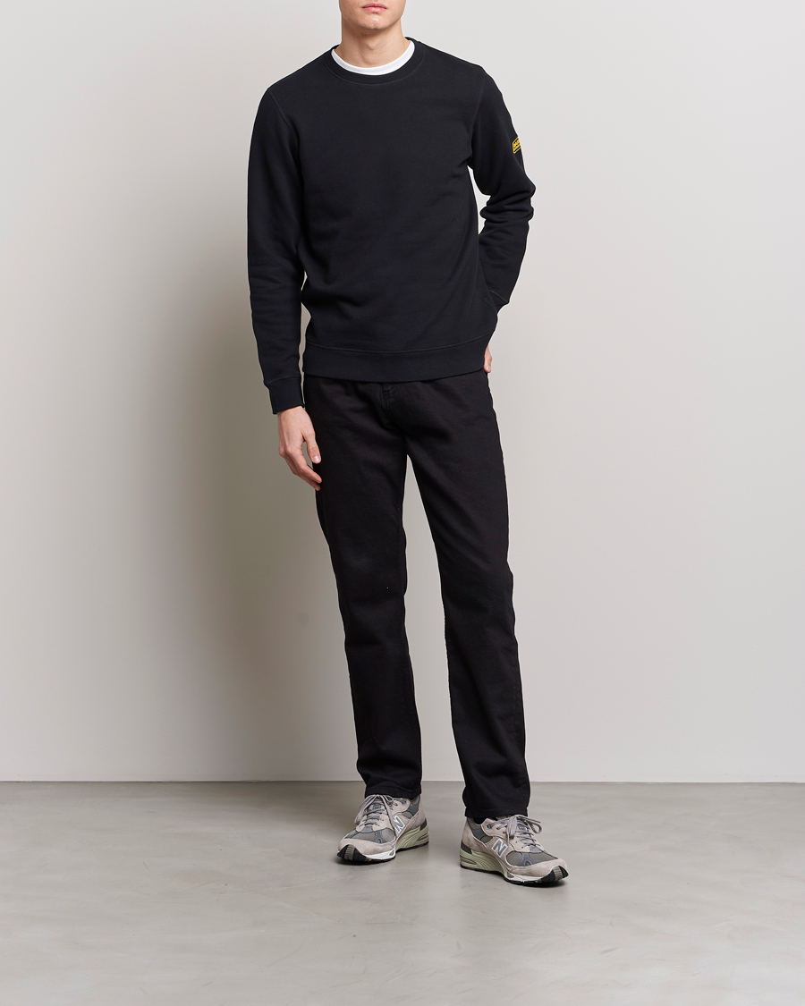 Herr | Tröjor | Barbour International | Badge Crew Neck Sweatshirt Black