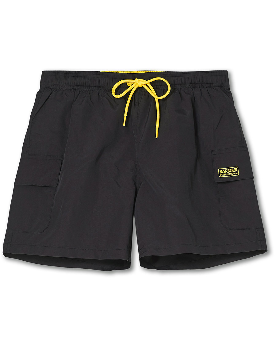Herr | Badbyxor | Barbour International | Cargo Swimshorts Black