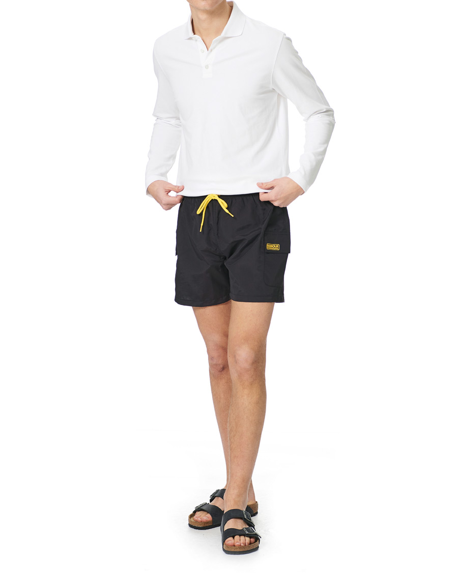 Herr | Badbyxor | Barbour International | Cargo Swimshorts Black